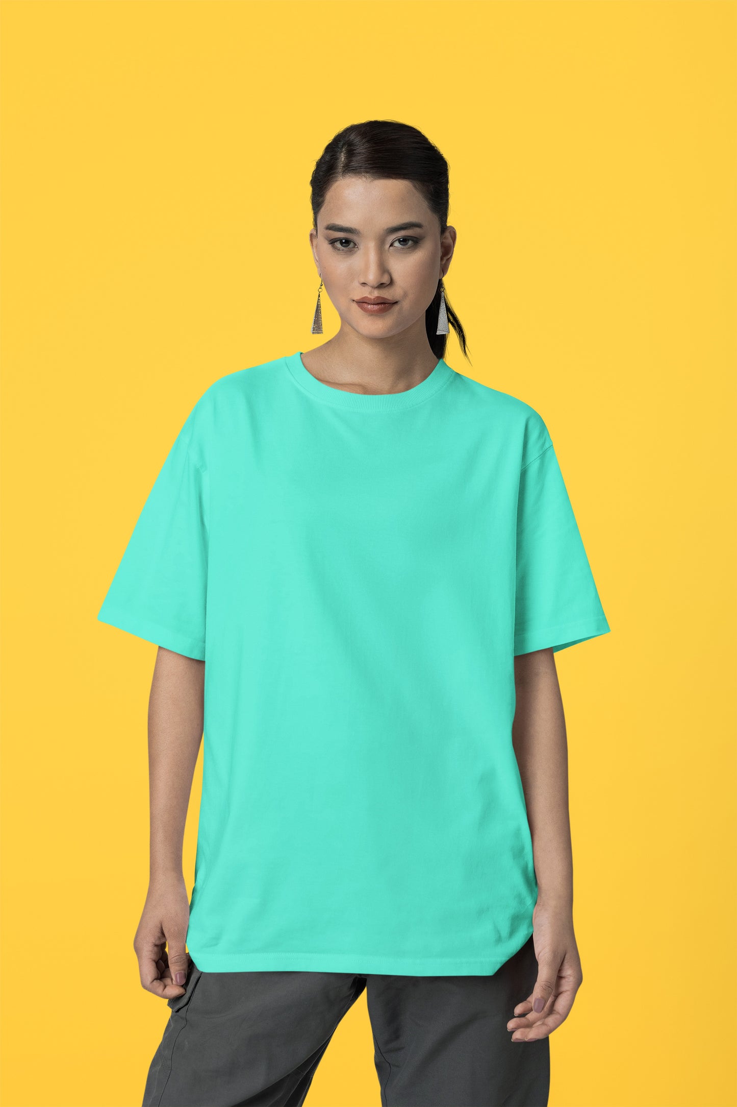 Aqua French Terry T-Shirt