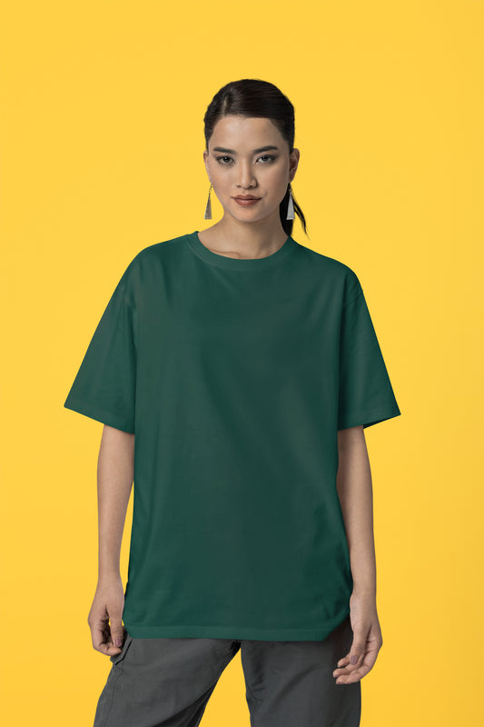 Bottle Green French Terry T-Shirt